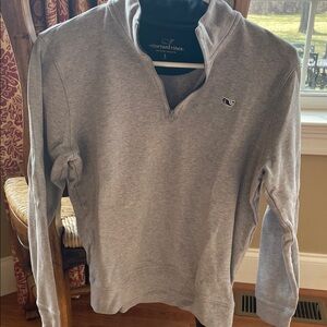 Vineyard Vines Light Gray Half-Zip Pullover Sweater